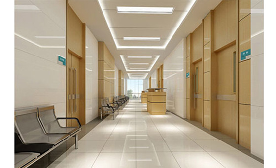采用格林雅防火板装修的深圳市第三人民医院走廊